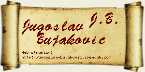 Jugoslav Bujaković vizit kartica